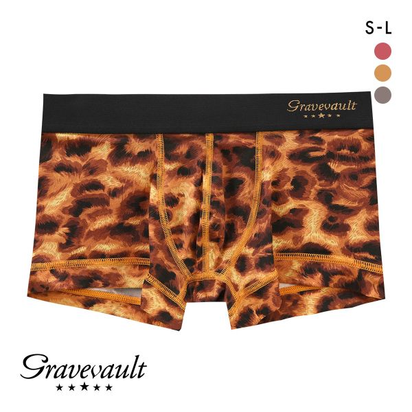 グレイブボールト LEOPARD ローライズ ボクサーパンツ SML メンズ 前閉じ 日本製 Gravevault 国産