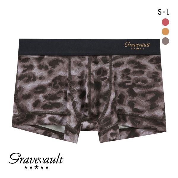 グレイブボールト LEOPARD ローライズ ボクサーパンツ SML メンズ 前閉じ 日本製 Gravevault 国産