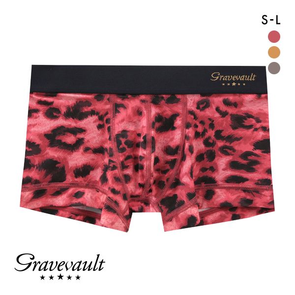 グレイブボールト LEOPARD ローライズ ボクサーパンツ SML メンズ 前閉じ 日本製 Gravevault 国産