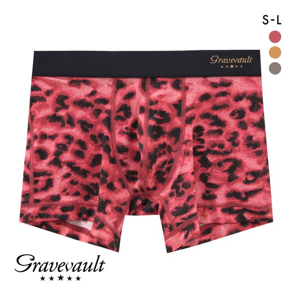 グレイブボールト LEOPARD ショート ボクサーパンツ SML メンズ 前閉じ 日本製 Gravevault 国産
