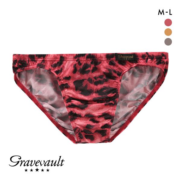グレイブボールト LEOPARD ビキニ ブリーフ フルバック ML メンズ 前閉じ 日本製 Gravevault 国産