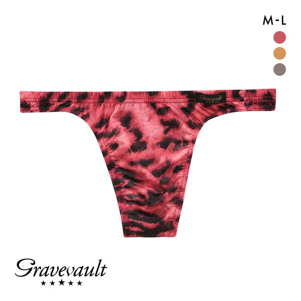 グレイブボールト LEOPARD Tバック ビキニ ML メンズ 前閉じ 日本製 Gravevault 国産
