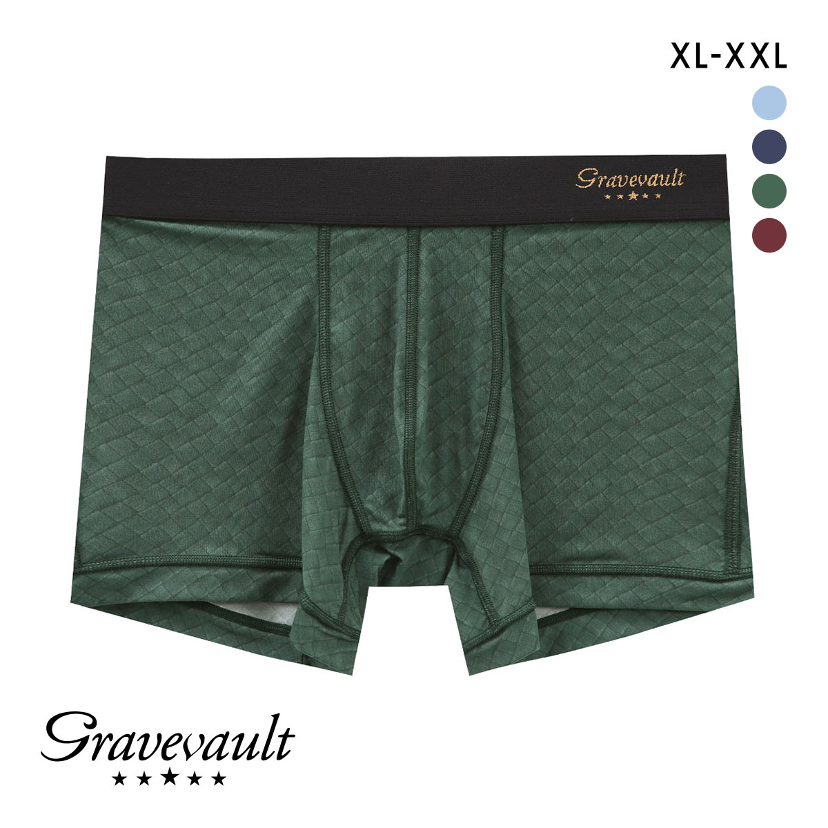 グレイブボールト INTRECCIATO ショート ボクサーパンツ XL XXL メンズ 前閉じ 日本製 Gravevault 国産(EM-エメラルド-XL)