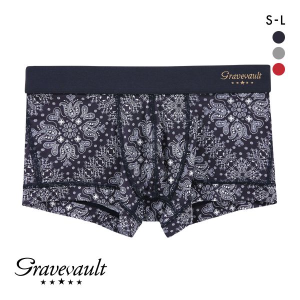 グレイブボールト Bandana ローライズ ボクサーパンツ SML メンズ 前閉じ 日本製 Gravevault 国産 グレイブボールト Bandana ローライズ ボクサーパンツ SML メンズ 前閉じ 日本製 Gravevault 国産