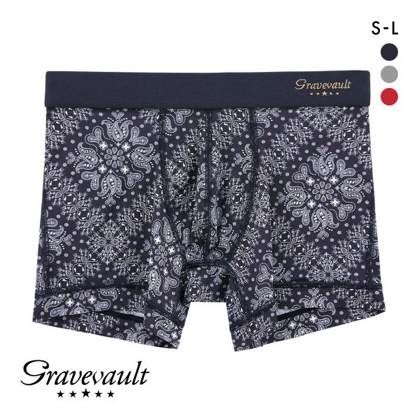 グレイブボールト Bandana ショート ボクサーパンツ SML メンズ 前閉じ 日本製 Gravevault 国産 グレイブボールト Bandana ショート ボクサーパンツ SML メンズ 前閉じ 日本製 Gravevault 国産