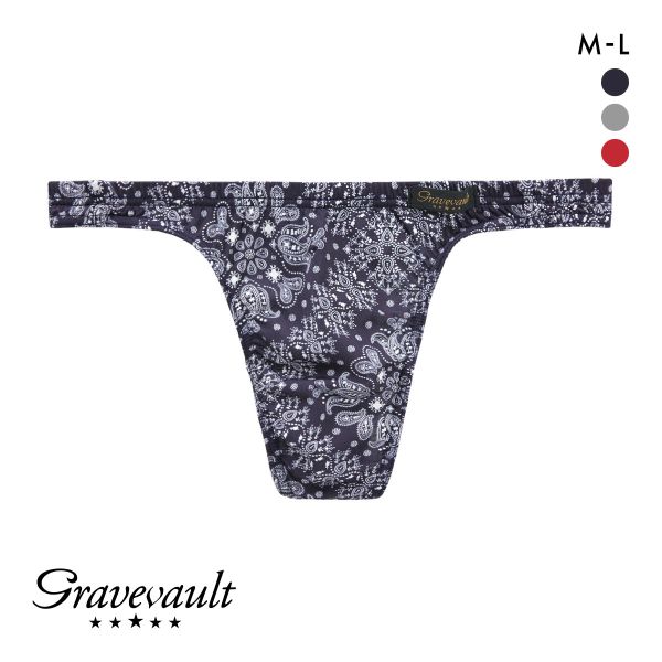 グレイブボールト Bandana Tバック ビキニ ブリーフ ML メンズ 前閉じ 日本製 Gravevault 国産