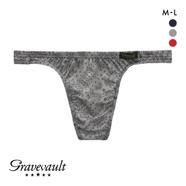 グレイブボールト Bandana Tバック ビキニ ブリーフ ML メンズ 前閉じ 日本製 Gravevault 国産