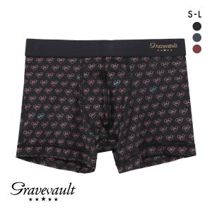 グレイブボールト LOVE プリント ショートボクサーパンツ SML メンズ 前閉じ 日本製 Gravevault