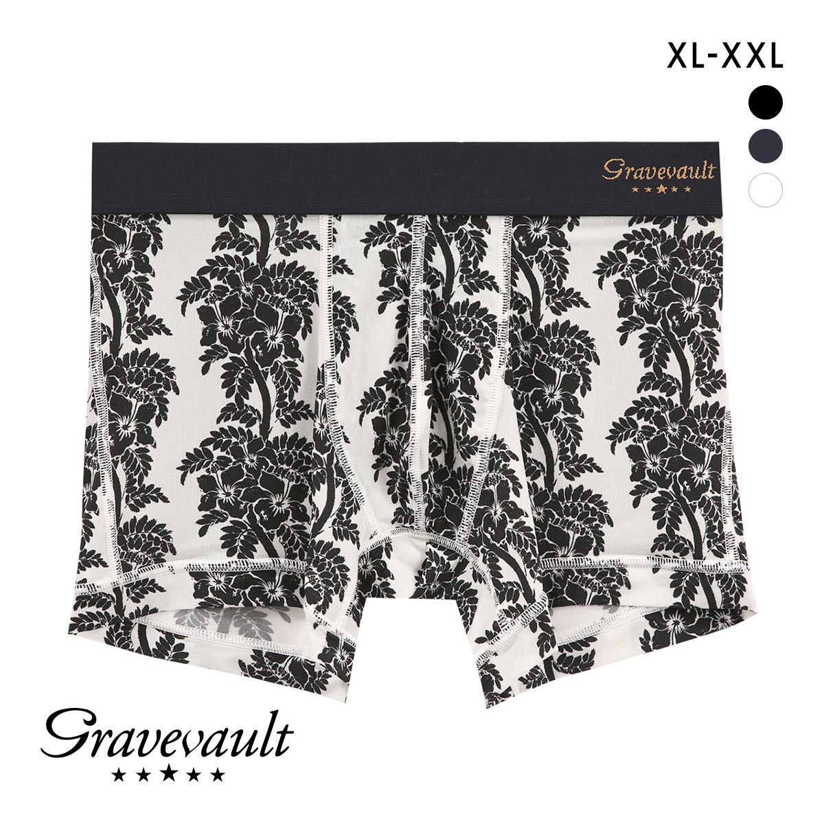 グレイブボールト aloha ショート ボクサーパンツ XL XXL メンズ 前閉じ 日本製 Gravevault 国産(WH-ホワイト-XL)