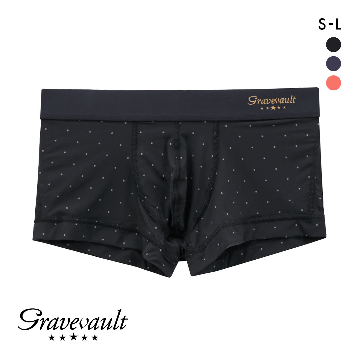グレイブボールト mizutama ローライズ ボクサーパンツ SML メンズ 前閉じ 日本製 Gravevault 国産(BK-ブラック-S)