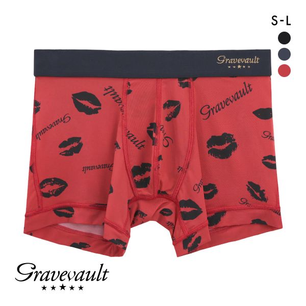 グレイブボールト Kiss ショート ボクサーパンツ SML メンズ 前閉じ 日本製 Gravevault 国産