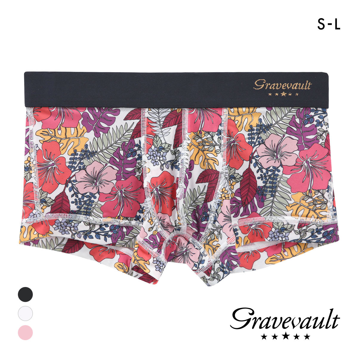 グレイブボールト emotions ボクサーパンツ ローライズ Gravevault(WH-ホワイト-S)