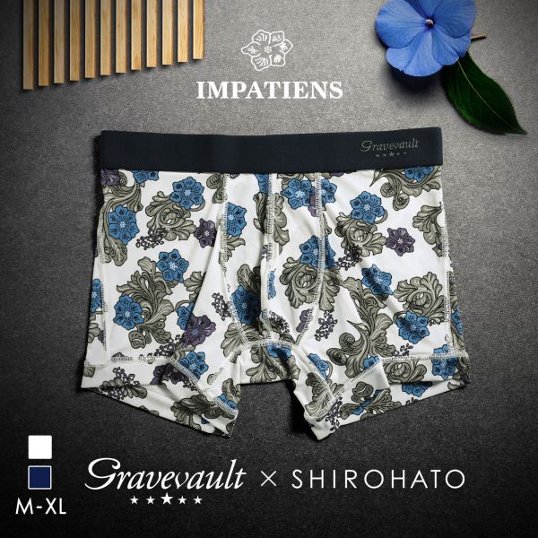 グレイブボールト Gravevault×SHIROHATO 別注 限定カラー Impatients ショートボクサーパンツ メンズ 前とじ M L XL