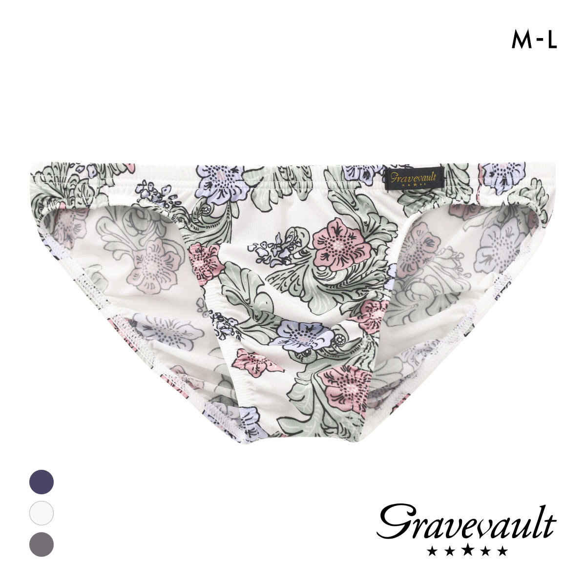 グレイブボールト Impatients ビキニ ブリーフ フルバック ML メンズ 前閉じ 日本製 Gravevault 国産(WH-ホワイト-M)