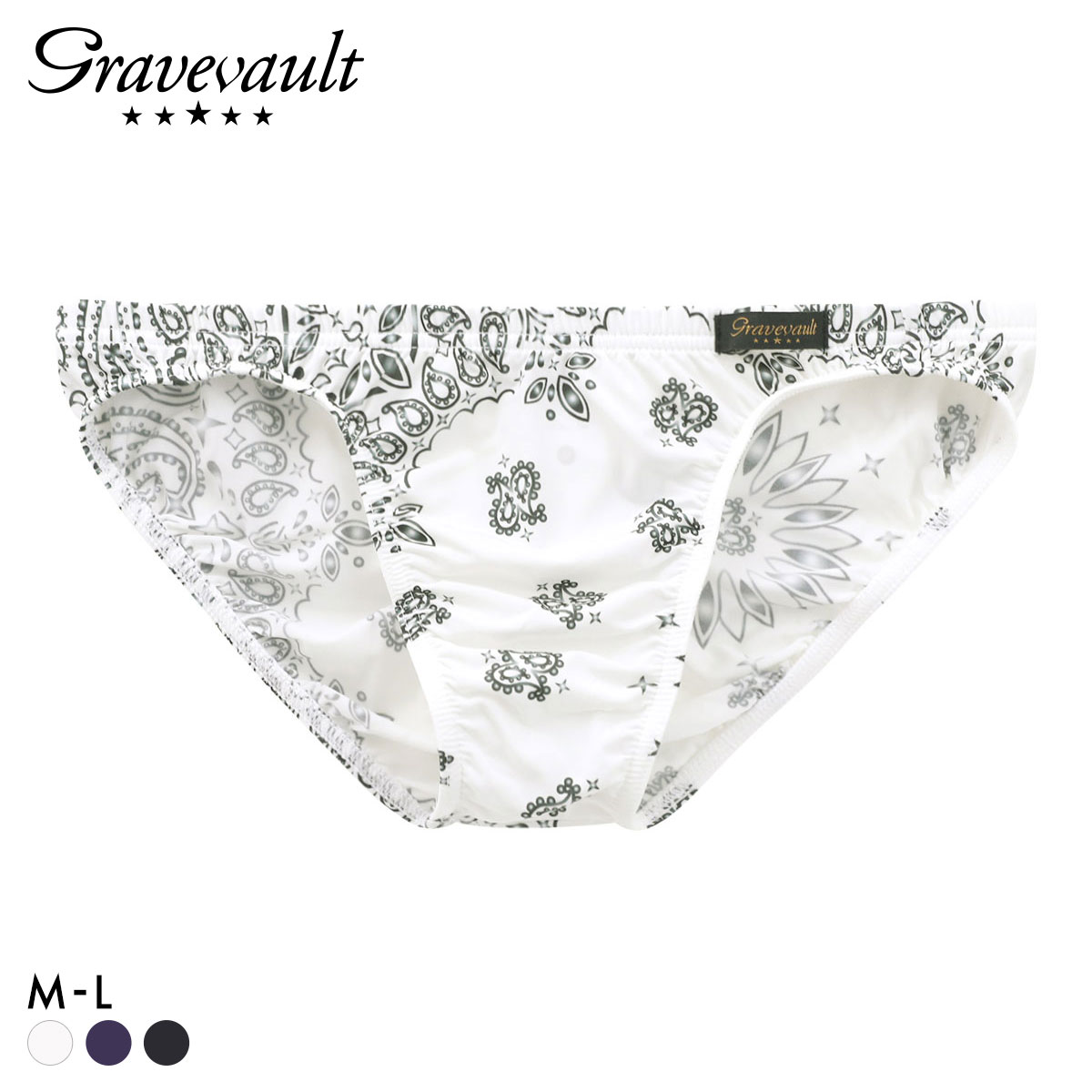 グレイブボールト MASK フルバック ビキニ ブリーフ メンズ ML 前閉じ Gravevault