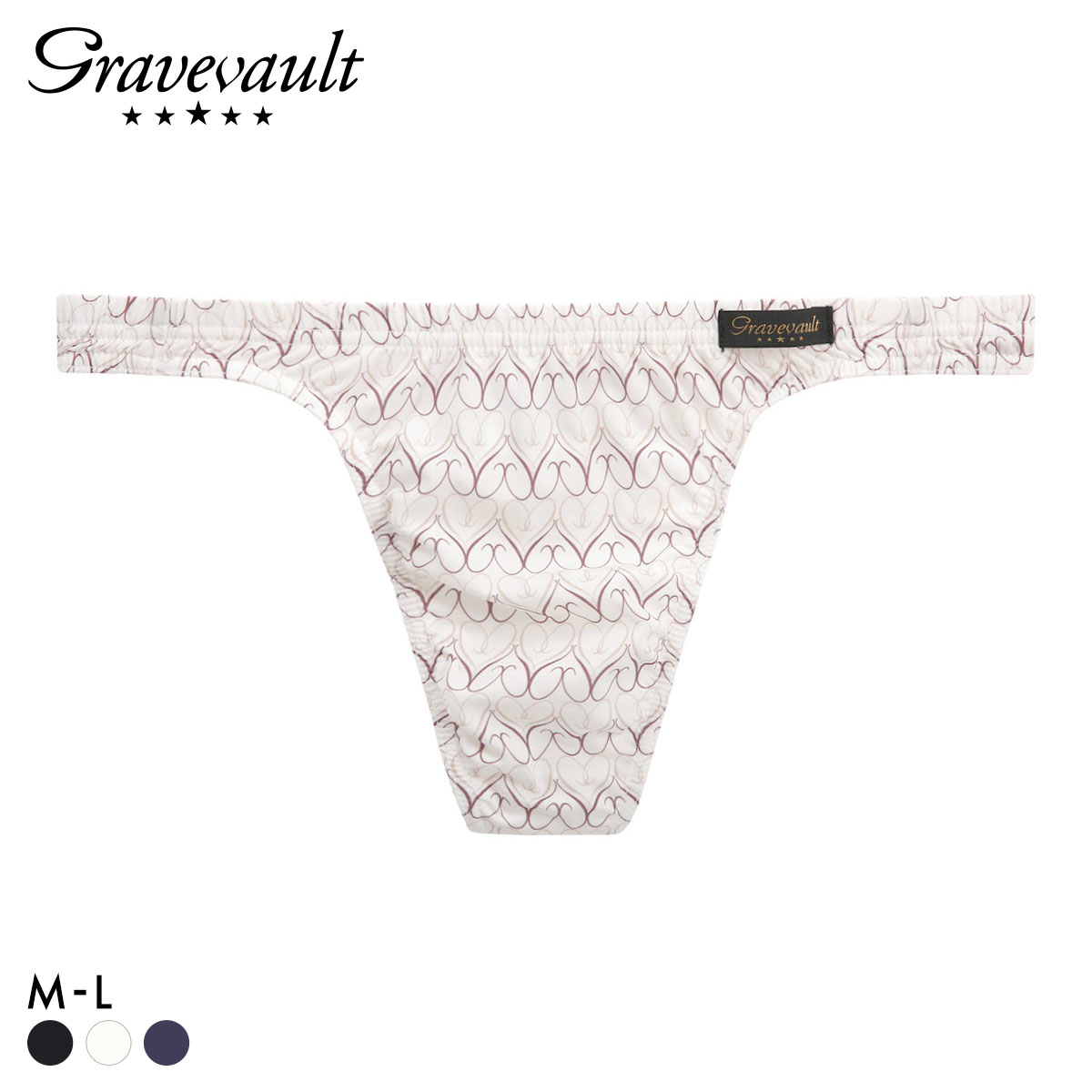グレイブボールト Gravevault Gift Tバック ビキニ メンズ アンダーウェア ML(WH-ホワイト-M)