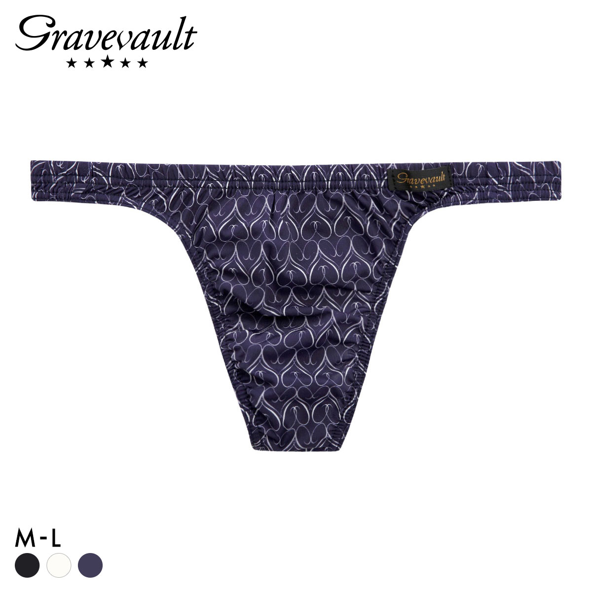 グレイブボールト Gravevault Gift Tバック ビキニ メンズ アンダーウェア ML(NV-ネイビー-M)
