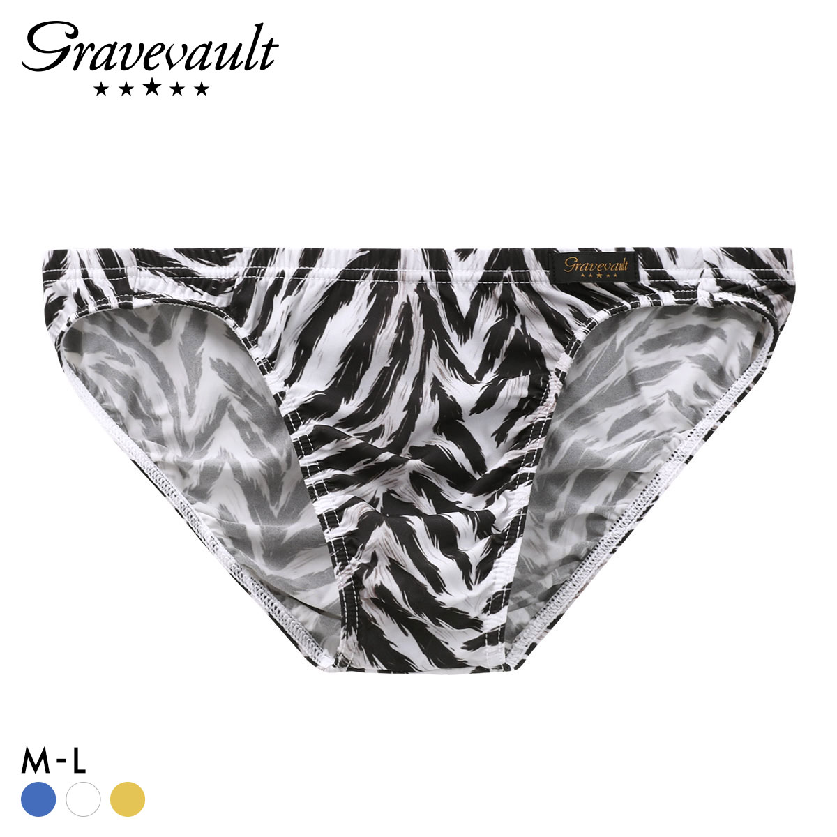 グレイブボールト Fuujin ビキニ ブリーフ メンズ Gravevault 日本製(WH-ホワイト-M)