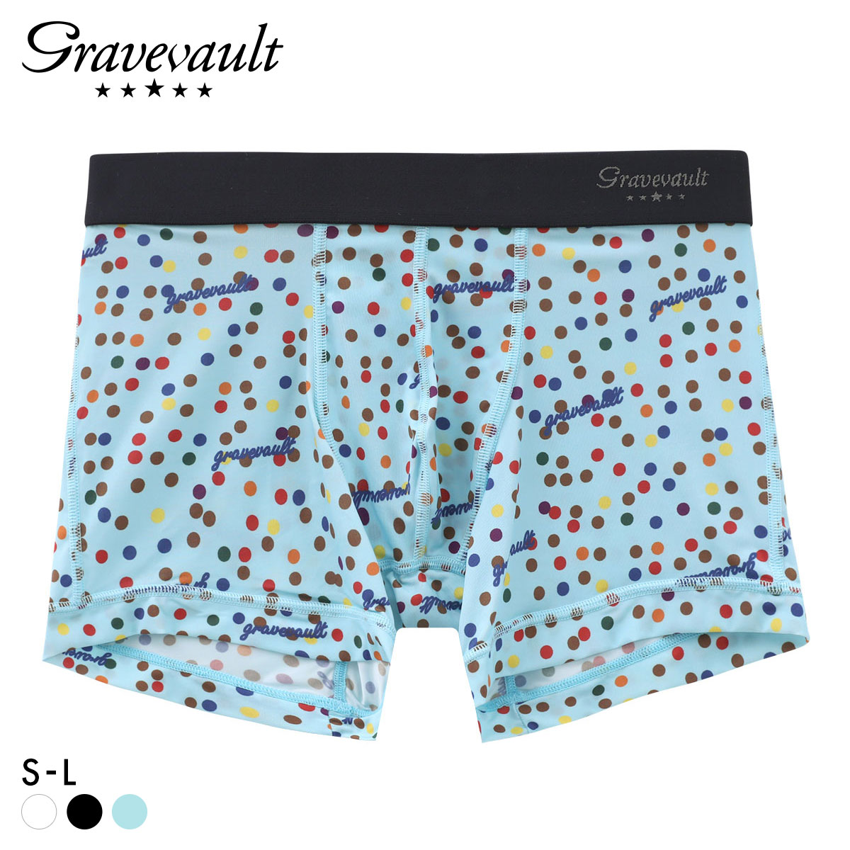 グレイブボールト Dot ショート ボクサーパンツ メンズ Gravevault 日本製(SX-サックス-S)