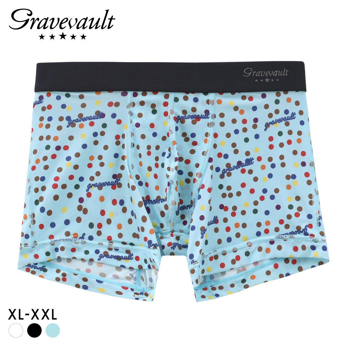 グレイブボールト Dot ショート ボクサーパンツ XL XXL メンズ Gravevault 大きいサイズ 日本製(SX-サックス-XL)