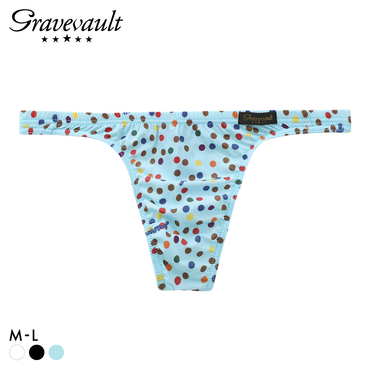 グレイブボールト Dot Tバック ビキニ メンズ Gravevault 日本製(SX-サックス-M)