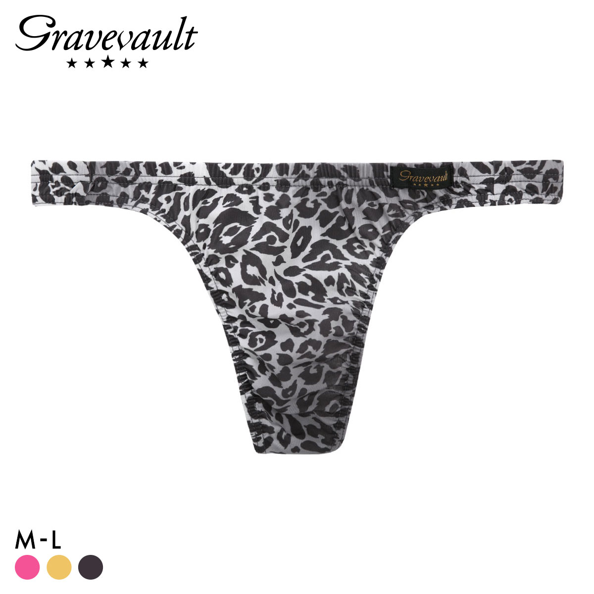グレイブボールト NEO LEOPARD Tバック ビキニ ML メンズ Gravevault 前とじ 3052576(BK-ブラック-M)