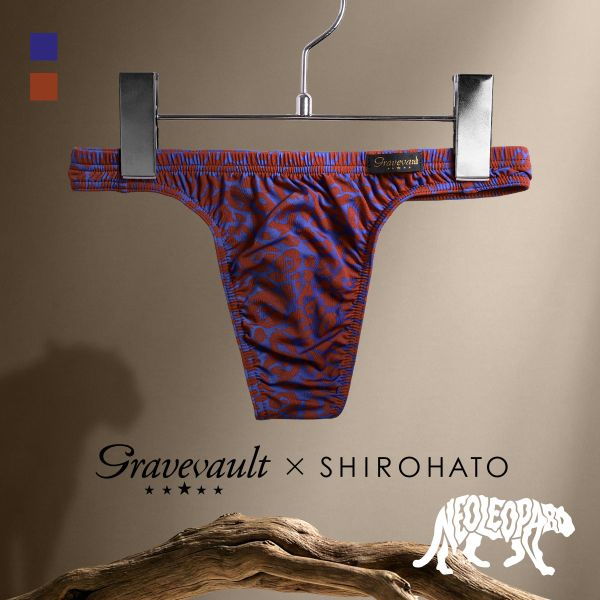 グレイブボールト Gravevault×SHIROHATO 別注 限定カラー NEO LEOPARD Tバック ビキニ ML メンズ 前とじ 3052576S