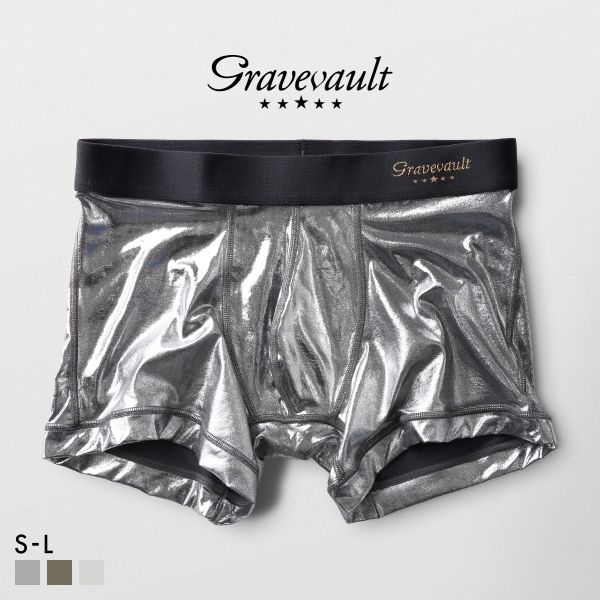 グレイブボールト Metallic ショート ボクサーパンツ メンズ Gravevault 前とじ S M L 3052582