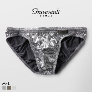 グレイブボールト Metallic フルバック ビキニ  M L ブリーフ メンズ Gravevault 前とじ 3052585