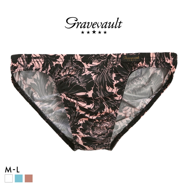 グレイブボールト FLOWER フルバック ビキニ  M L ブリーフ メンズ Gravevault 前とじ 3052595 日本製