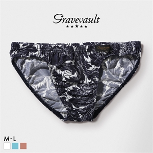 グレイブボールト FLOWER フルバック ビキニ  M L ブリーフ メンズ Gravevault 前とじ 3052595 日本製