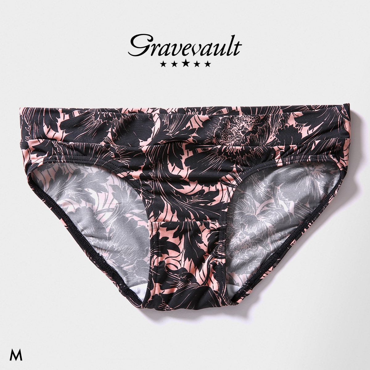 グレイブボールト FLOWER Bikini ビキニショーツ レディース スタンダード ペア Gravevault(PI-ピンク-M)