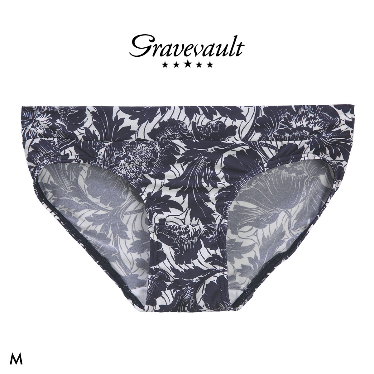 グレイブボールト FLOWER Bikini ビキニショーツ レディース スタンダード ペア Gravevault(WH-ホワイト-M)