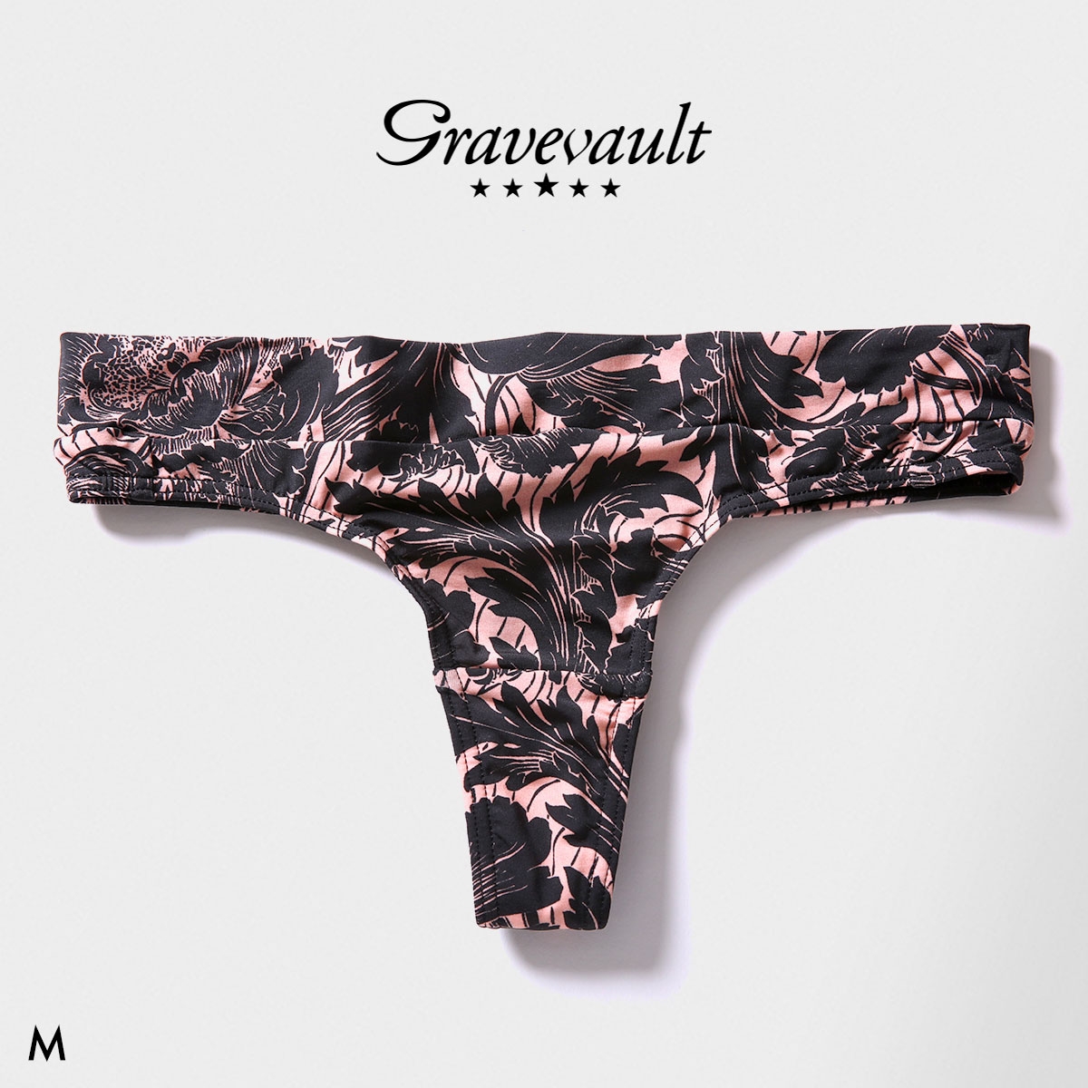 グレイブボールト FLOWER Thong Tショーツ レディース ソング タンガ ペア Gravevault(PI-ピンク-M)