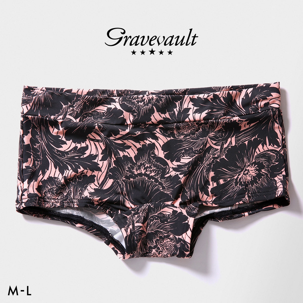 グレイブボールト FLOWER Shorty ボクサーショーツ レディース ショーツ ボーイレングス ローライズ ペア Gravevault(PI-ピンク-M)