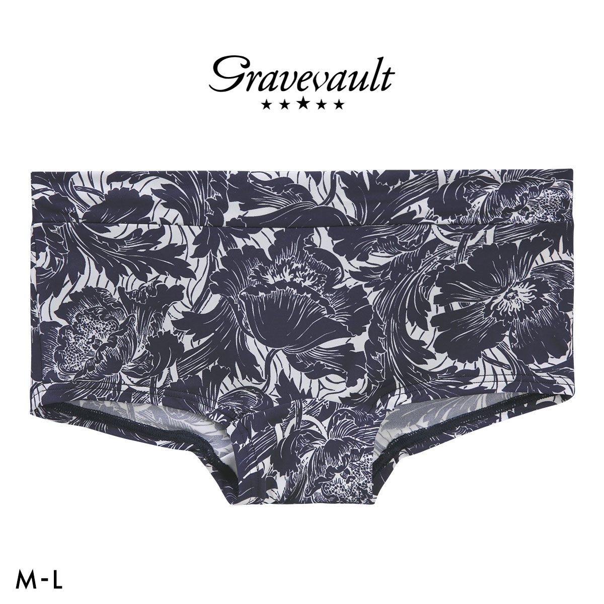 グレイブボールト FLOWER Shorty ボクサーショーツ レディース ショーツ ボーイレングス ローライズ ペア Gravevault(WH-ホワイト-M)