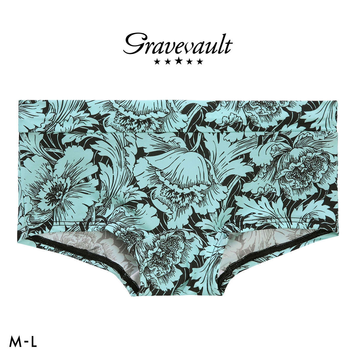 グレイブボールト FLOWER Shorty ボクサーショーツ レディース ショーツ ボーイレングス ローライズ ペア Gravevault(MI-ミント-M)