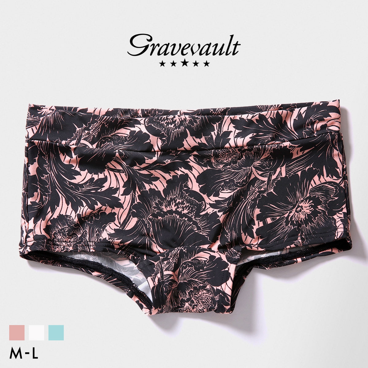 グレイブボールト FLOWER Shorty ボクサーショーツ レディース ショーツ ボーイレングス ローライズ ペア Gravevault