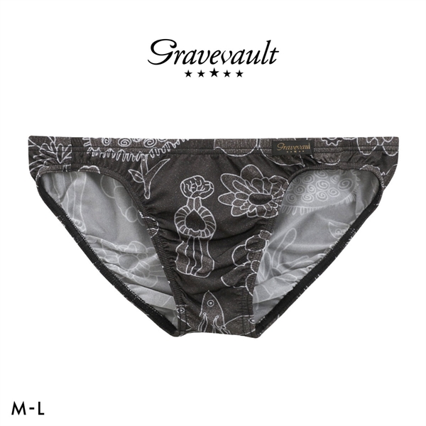 グレイブボールト EMBRO FLOWER フルバック ビキニ  M L ブリーフ メンズ Gravevault 前とじ 3052615 日本製