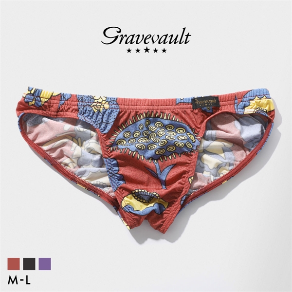 グレイブボールト EMBRO FLOWER フルバック ビキニ  M L ブリーフ メンズ Gravevault 前とじ 3052615 日本製