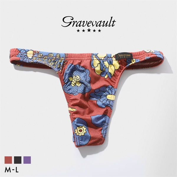 グレイブボールト EMBRO FLOWER Tバック ビキニ ML メンズ Gravevault 前とじ 3052616 日本製