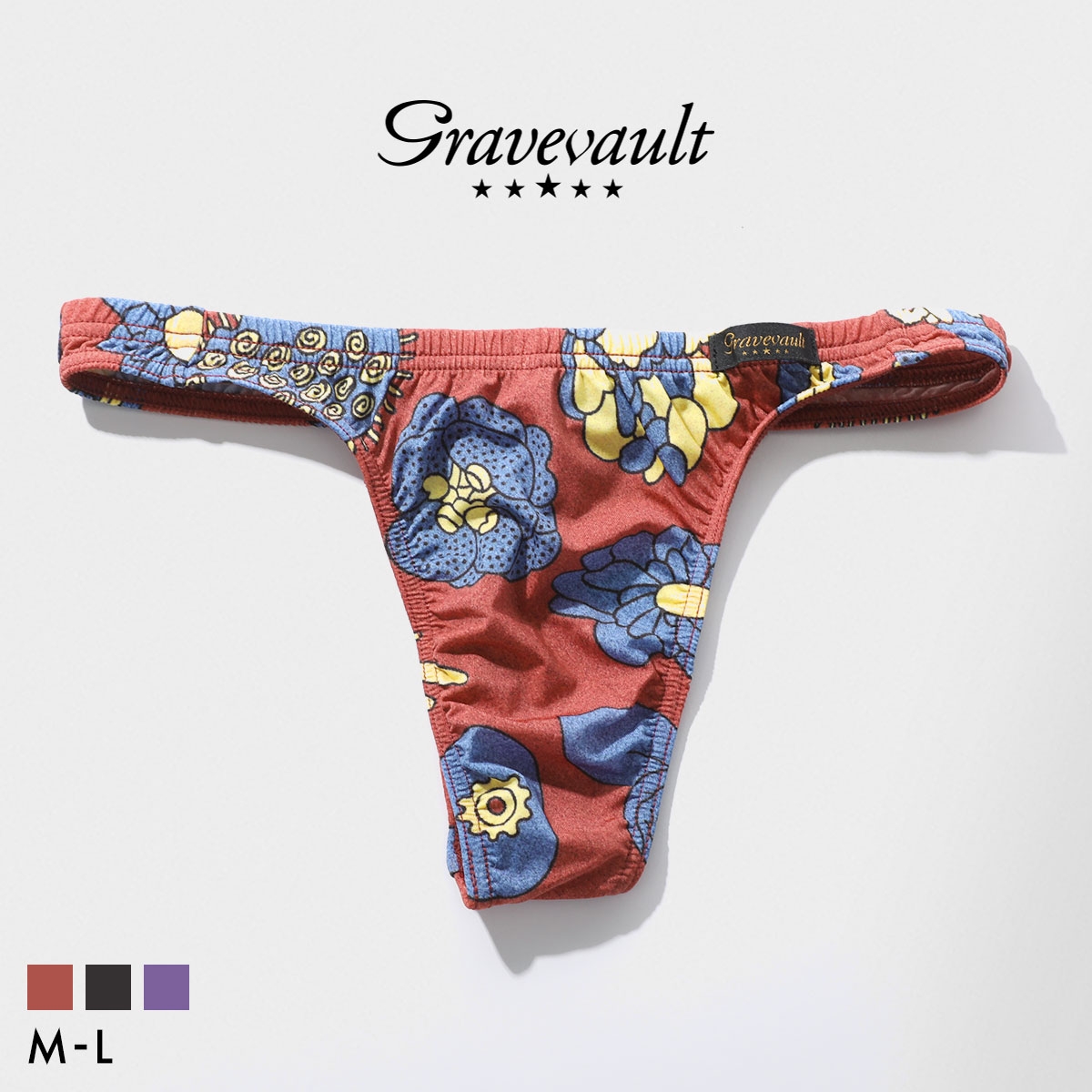 グレイブボールト EMBRO FLOWER Tバック ビキニ ML メンズ Gravevault 前とじ 3052616 日本製