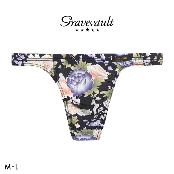 グレイブボールト Gravevault PEONY FLOWER Tバック ビキニ メンズ 前とじ M L 日本製