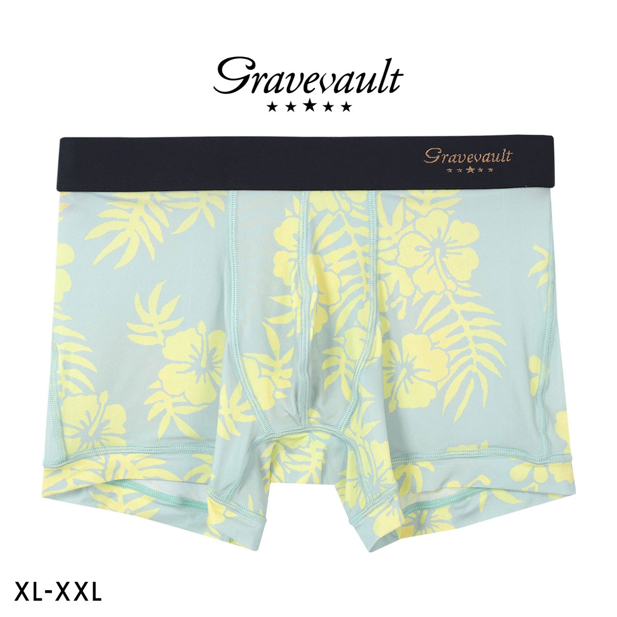 グレイブボールト Vintage ショートボクサー メンズ ボクサーパンツ 前とじ XL XXL 大きいサイズ Gravevault(BU-ブルー-XL)