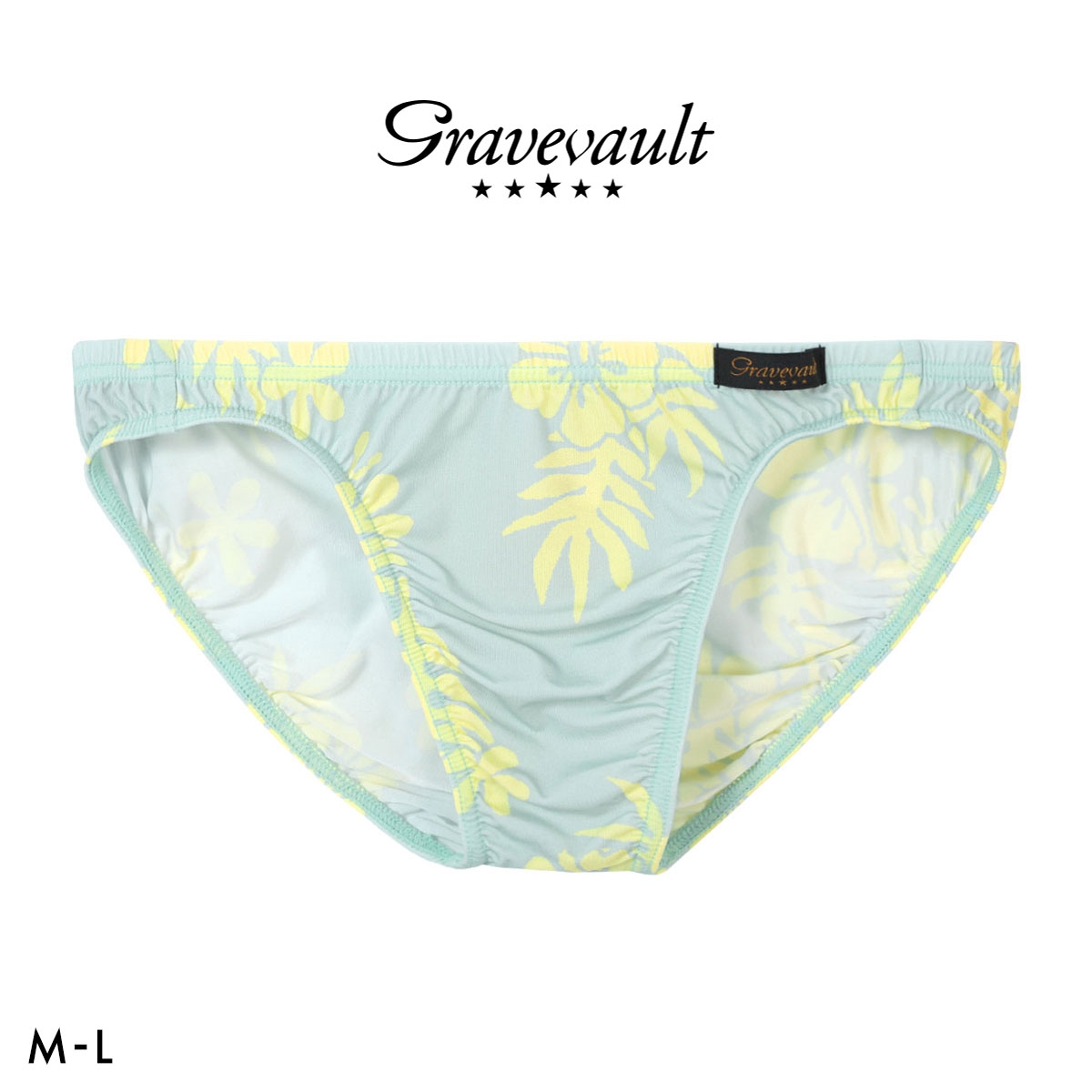 グレイブボールト Vintage フルバック ビキニ メンズ ブリーフ 前とじ S M L Gravevault(BU-ブルー-M)
