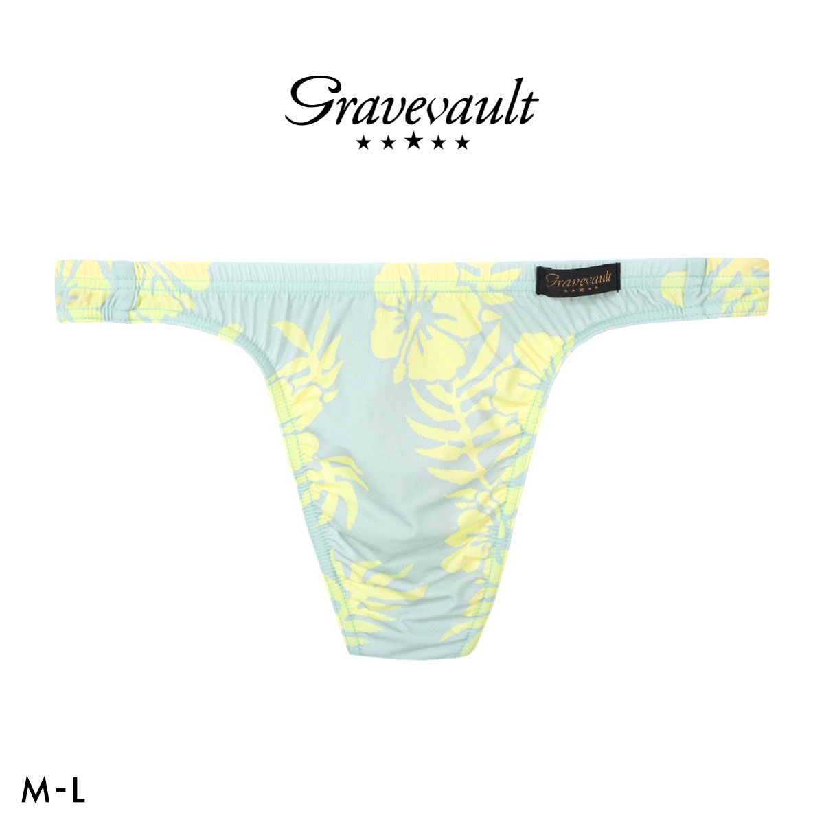 グレイブボールト Vintage Tバック ビキニ メンズ 前とじ M L 日本製 Gravevault(BU-ブルー-M)