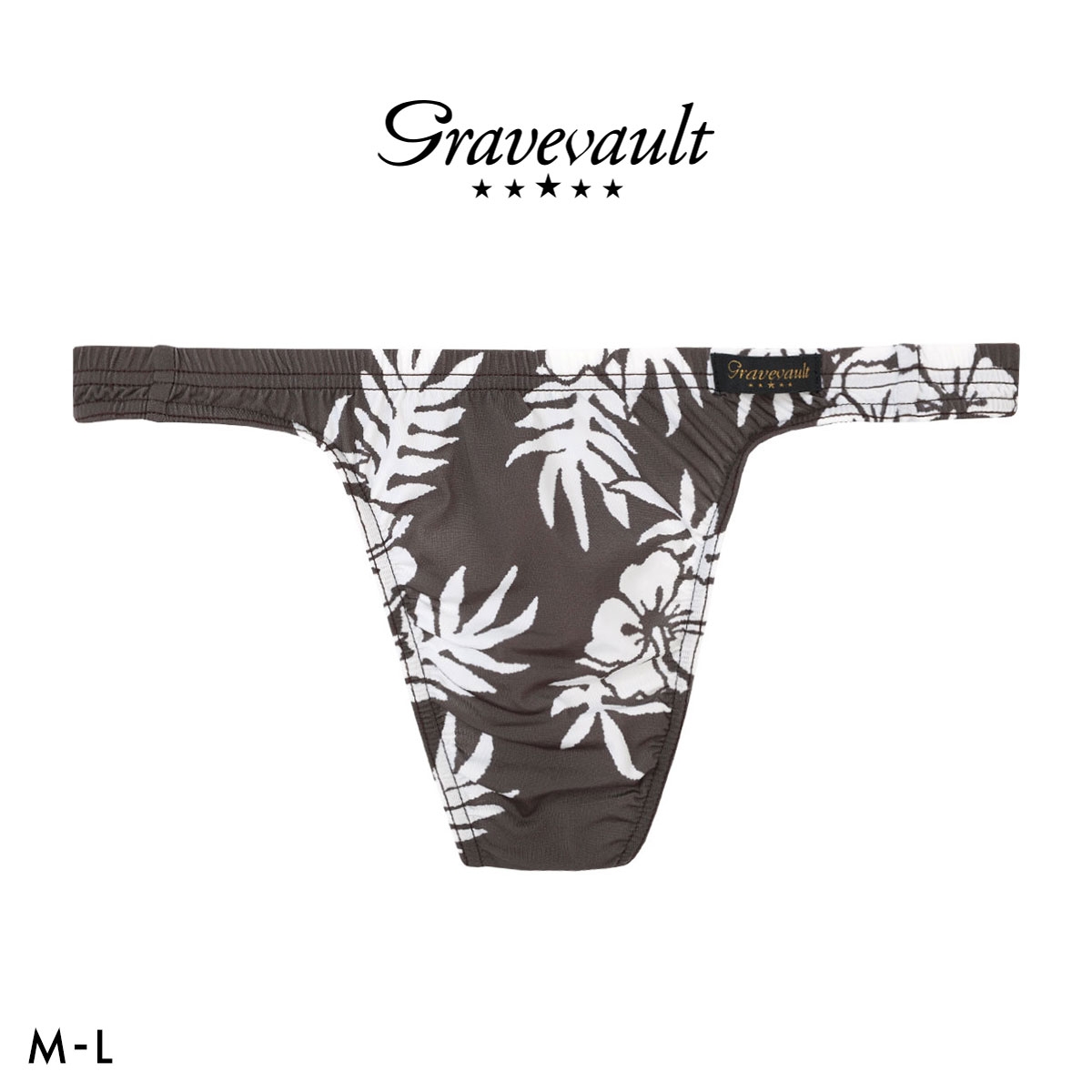 グレイブボールト Vintage Tバック ビキニ メンズ 前とじ M L 日本製 Gravevault(BK-ブラック-M)