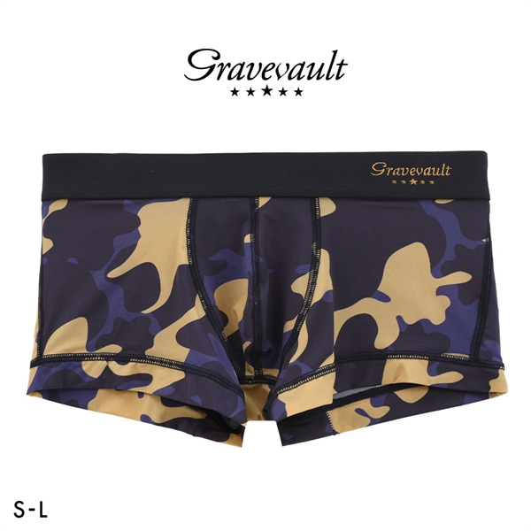 グレイブボールト Stealth camo ローライズ ボクサーパンツ メンズ 前とじ S M L Gravevault