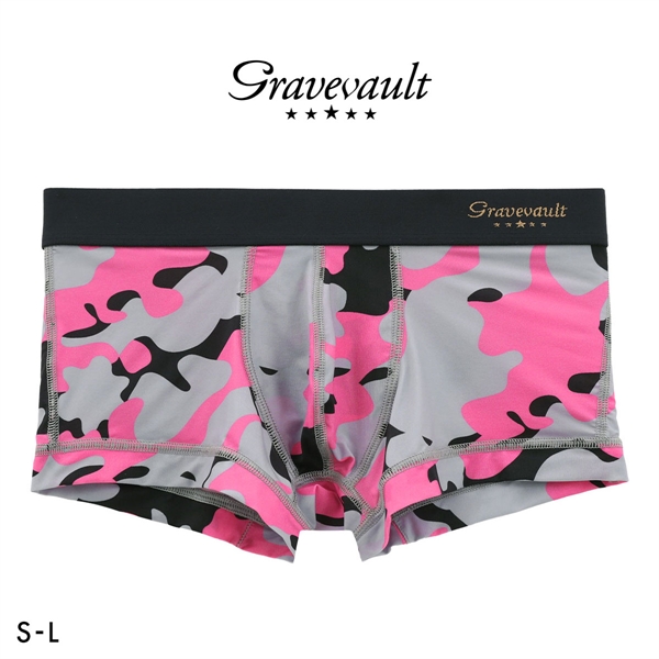 グレイブボールト Stealth camo ローライズ ボクサーパンツ メンズ 前とじ S M L Gravevault
