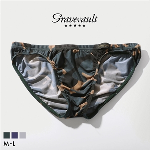 グレイブボールト Stealth camo フルバック ビキニ メンズ ブリーフ 前とじ S M L Gravevault